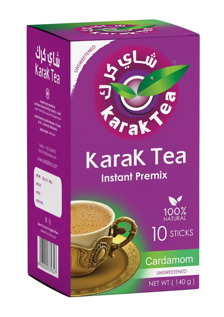 Karak Tea Premix Sticks - Cardamom Unsweetened  